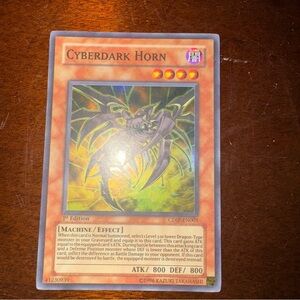 Vtg YUGIOH CYBERDARK HORN CDIP-EN001 1ST ULTIMATE MP Holo Foil Yugioh Card 1996